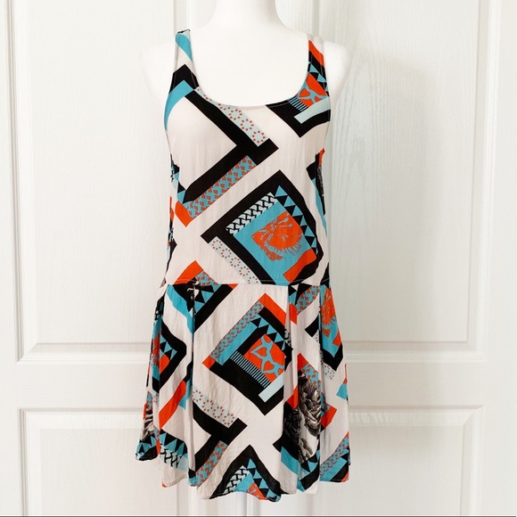 Something Else by Natalie Wood Abstract Pattern Dress Sz 4 - Picture 2 of 8